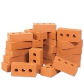 Foam Brick Building Block Set - Actual Brick Size, for Construction and Stacking (Set of 25)