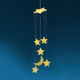Glow-in the-Dark Moon & Stars Mobile Craft Kit (Pack of 12)