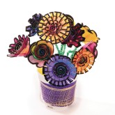 Velvet Art Roll-Up Flowers (Pack of 96)