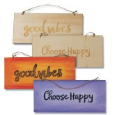 Double Sided Wood Plaques: Positive (Pack of 6)