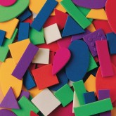 Color Splash!® Foam Shapes with Adhesive - Geometric Shapes