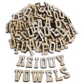 Wood Craft Vowel Letters (Pack of 144)