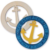 Anchor Wood Plaques (Pack of 24)