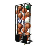 Double Wide Lockable Wall Ball Rack