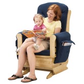 Jonti-Craft® Glider Rocker Chair with Blue Cushions