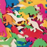 Color Splash!® Foam Shapes with Adhesive - Dinosaurs