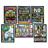Anti-Bully & Kindness Velvet Art Mini Posters (Pack of 24)