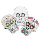 Color-Me™ Sugar Skull Masks (Pack of 24)