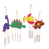 Dino Wind Chimes Craft Kit (Pack of 12)