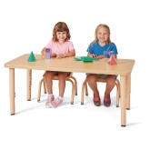 Jonti-Craft® Purpose +™ Large Rectangle Activity Table, 48” x 24” with Adjustable Legs