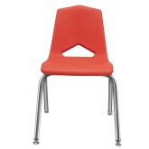 Marco Group® V-Back Red Shell Chair with Chrome Value Pack (Pack of 6)