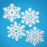 White Snowflake Cut Outs, 14-2/5