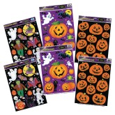 Halloween Repositionable and Reusable Window Clings for Decorating (Pack of 6)