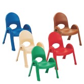 Children's Factory® Value Stack™ Chairs, 9” Solid Colors (Pack of 4)