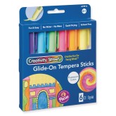 Creativity Street® Glide-on Tempera Sticks, Neon (Set of 6)