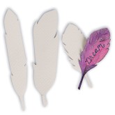 Watercolor Paper Shapes, Feathers (Pack of 60)