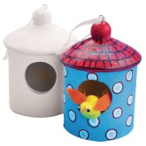 Color-Me™ Ceramic Bisque Birdhouse (Pack of 12)