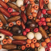 Wooden Jewelry Bead Mix (Pack of 100)