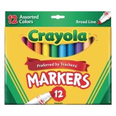 Crayola® Classic Broad Tip Markers (Box of 12)
