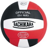 Tachikara® SV-18S Volleyball, Black/White/Scarlet