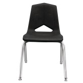 Marco Group® V-Back Black Shell Chair with Chrome Frame Pack (Pack of 6)