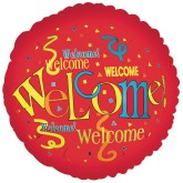 Welcome Mylar Balloon, 17”  (Pack of 10)