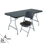 Lifetime Folding Tables and Chairs, 6’