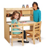 Jonti-Craft® Baltic Birch Store-More Adjustable Height Activity Table with Shelving