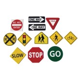 Traffic Sign Floor Markers (Set of 12)