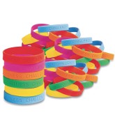 Silicone Fitness Challenge Award Bracelets (Pack of 48)