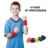 Stretchable Terry Cloth Wristbands, Solid Color Packs (Set of 12)