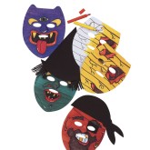Halloween Masks Craft Kit (Pack of 24)