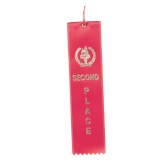 Award Ribbons Second Place-Red (Pack of 50)