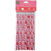 Valentine's Day Heart Pencils (Pack of 12)