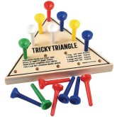 Classic Tricky Triangle Peg Jump Puzzle Game