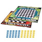 Franklin Sports 2-in-1 Checkers and Four in a Row Mat Game