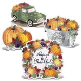 Fall and Thanksgiving Foil Cutouts (Pack of 4)