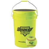 Dudley® Bucket with Dozen Fast Pitch Practice Softballs