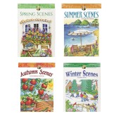 Seasons Adult Coloring Books (Set of 4)