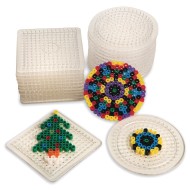 Fuse Bead Pegboard, Round & Square (Pack of 24)