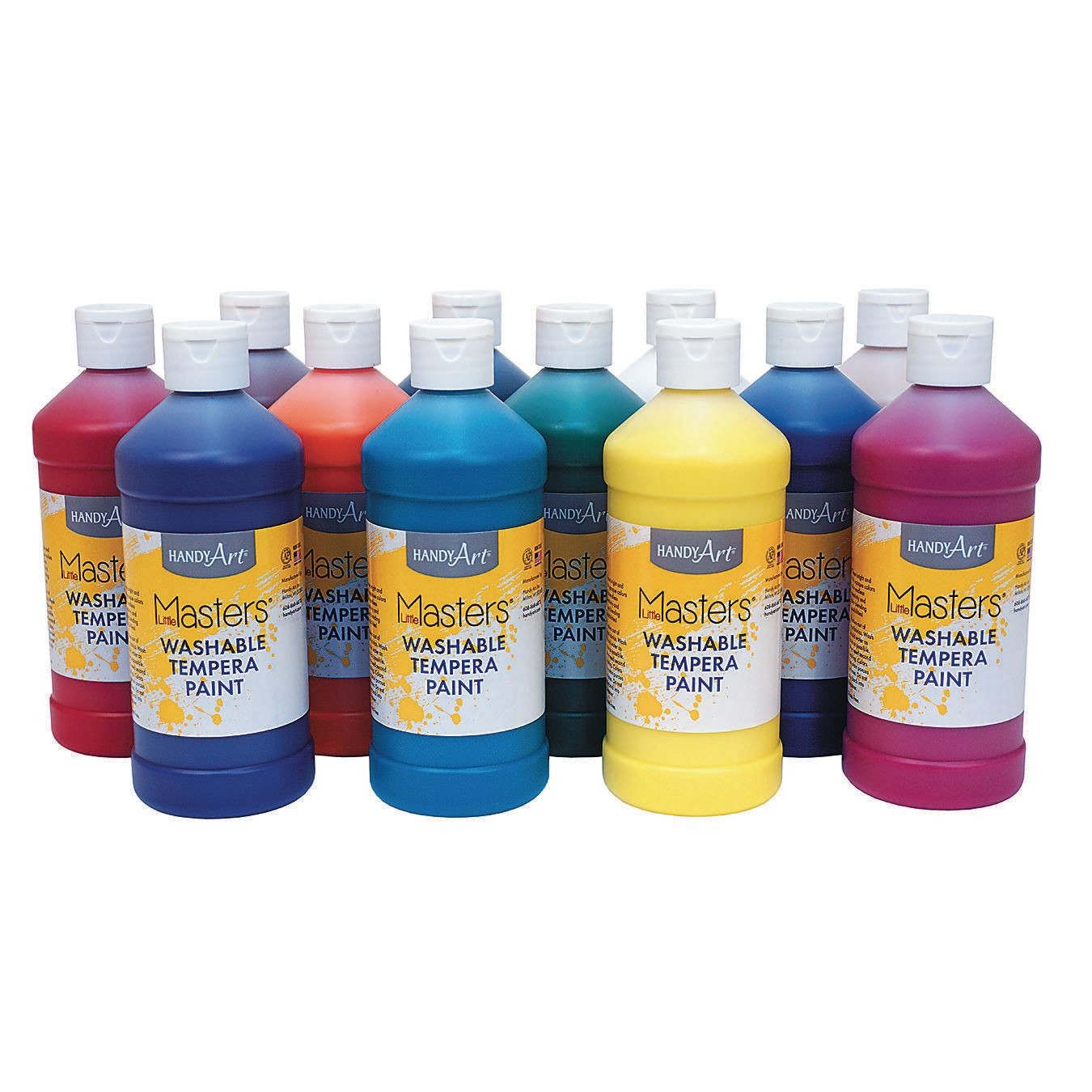 Handy Art® Little Masters™ Washable Tempera Paint, Gallon, White, Pack of 2