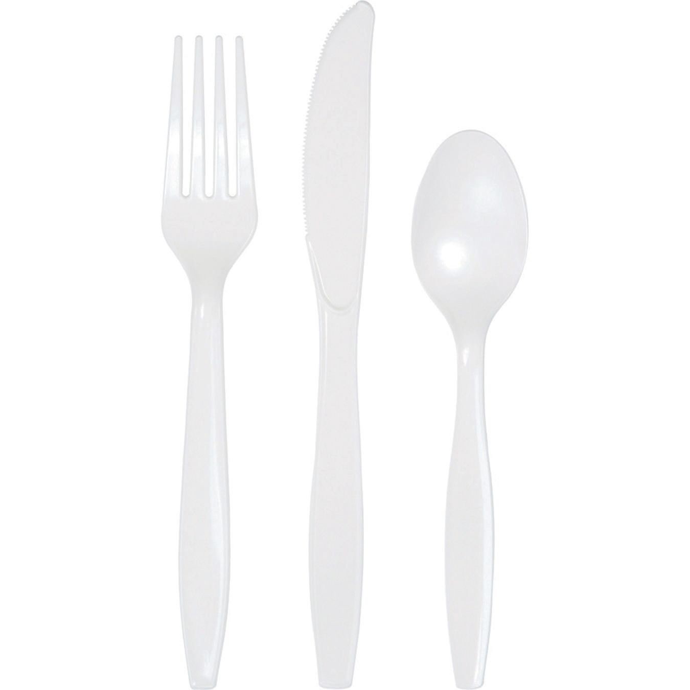 Large transparent plastic spoons, 50 pieces