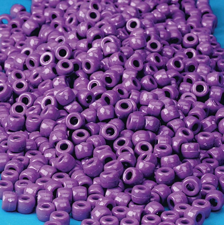 Lavender Sky Mix Plastic Pony Beads 6 x 9mm