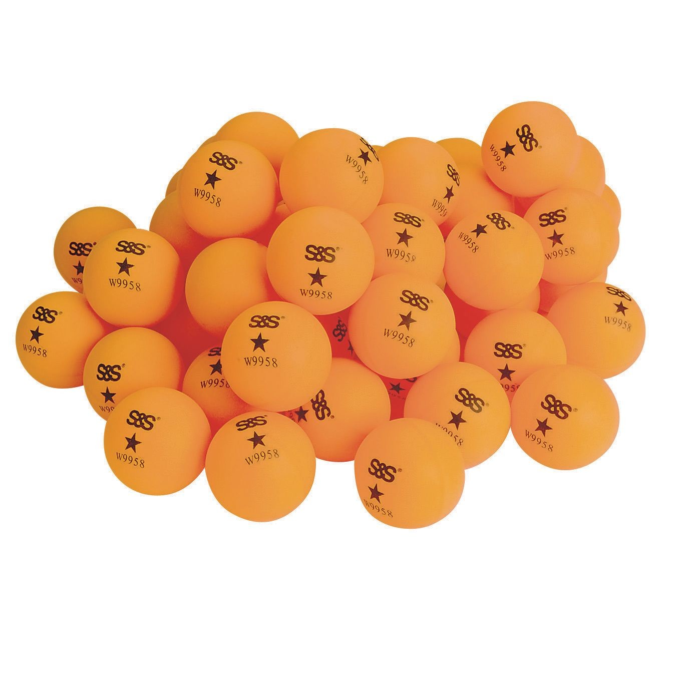 Ping-Pong One-Star Table Tennis Balls - Orange - 38-pack, Orange