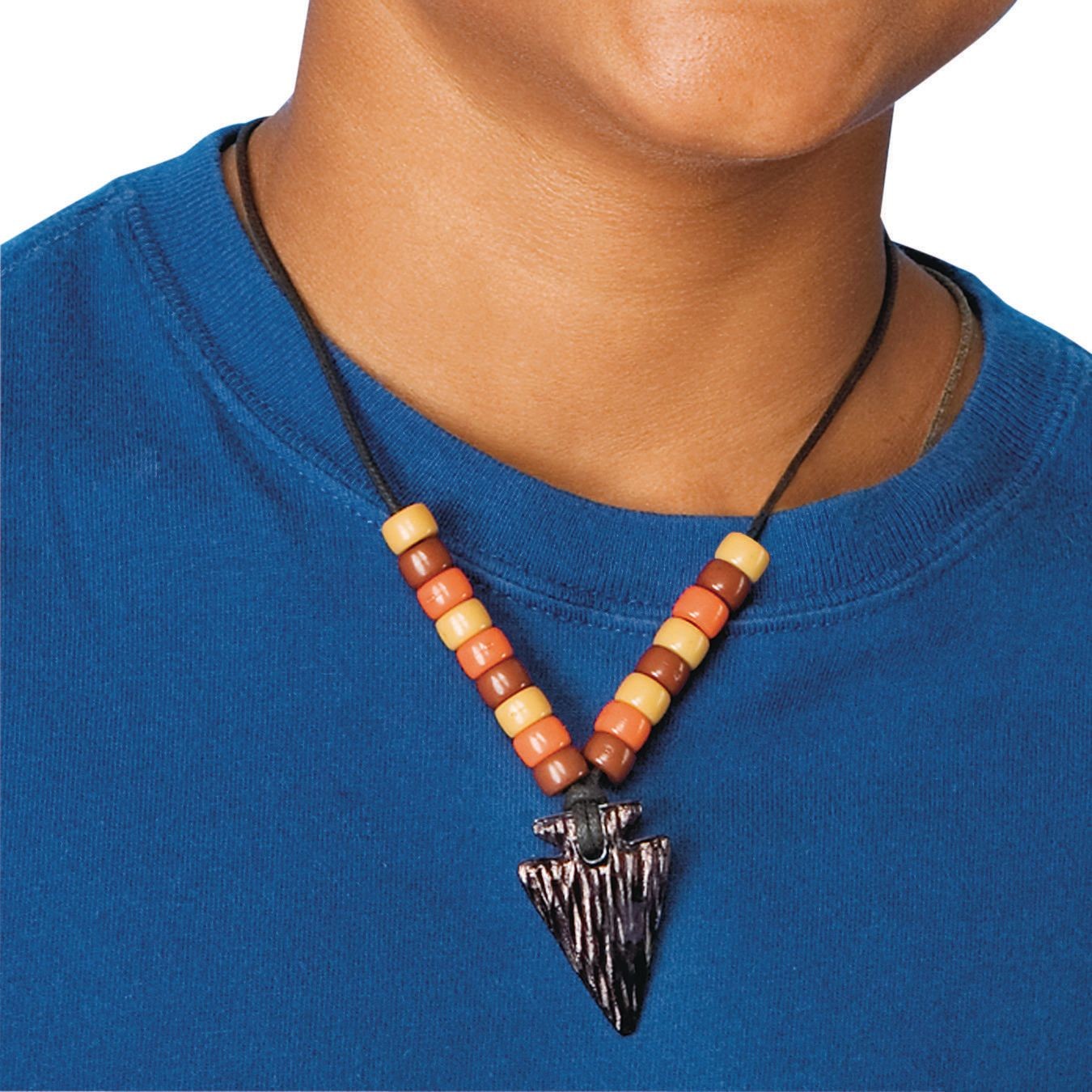 Luck Strings Agate Arrowhead Pendant Necklace for Men Women Unisex -  Adjustable Stone Gemstone Rope Cord Surfer Choker Arrow Point Tribal Native  American Jewelry Gift (Browns, Onee Size) | Amazon.com