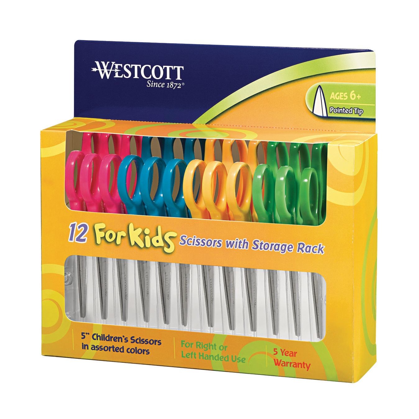 Westcott Pointed Kids Scissors, Assorted - 2 pack
