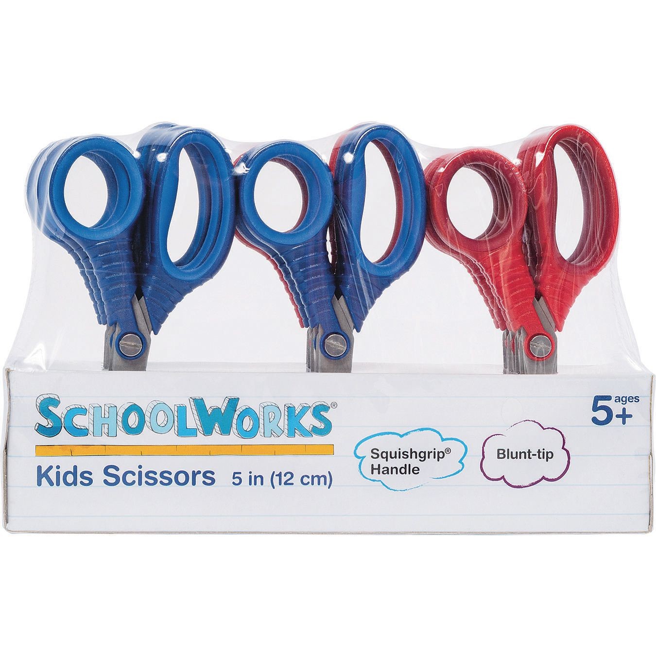 5 Kids Scissors 12 Pack,Kid Safety Scissors For School Kids Scissors  Comfort-Grip Handles Sharp Blade Blunt Student Scissors ages 4+,Child Small