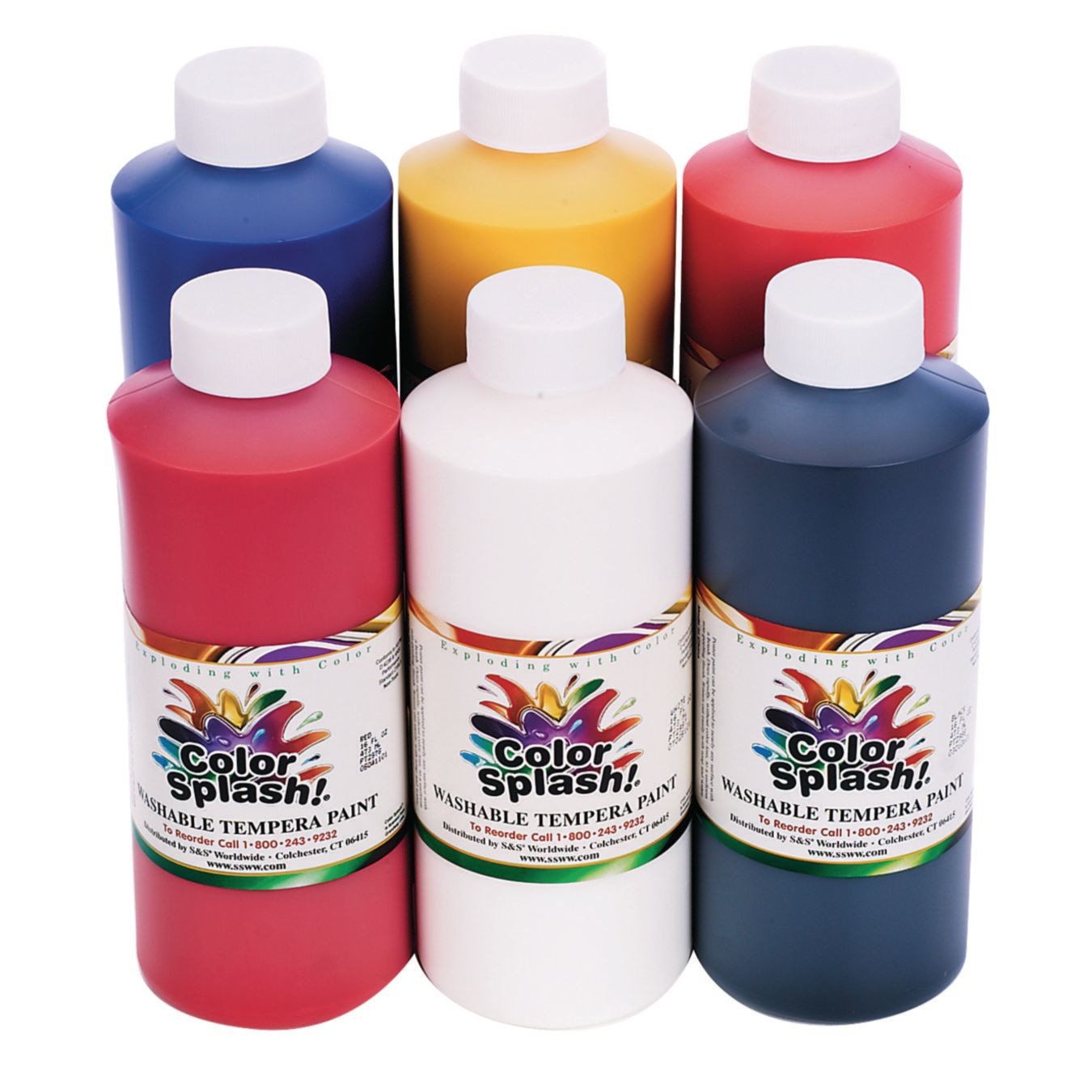 16-oz. Color Splash Washable Tempera Paint Assortment, Price/Pack of 6