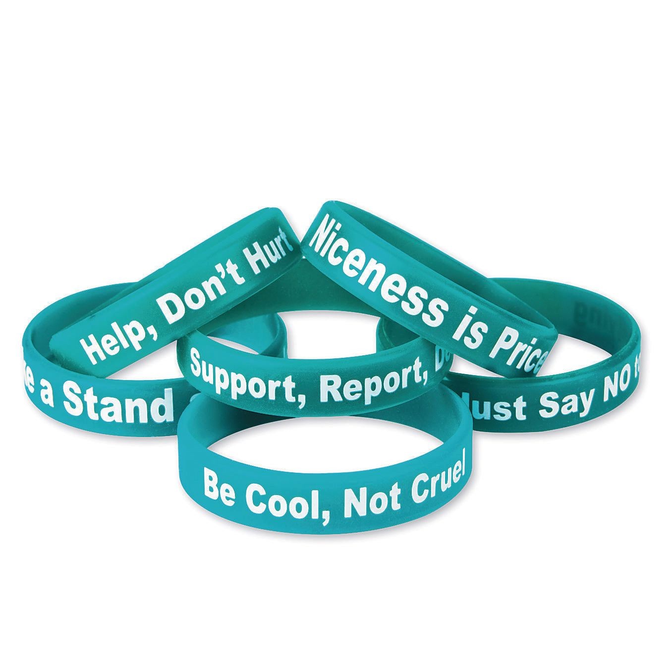 Anti Bullying Silicone Bracelets Details about   10 Be a Buddy Not a Bully Wristbands 