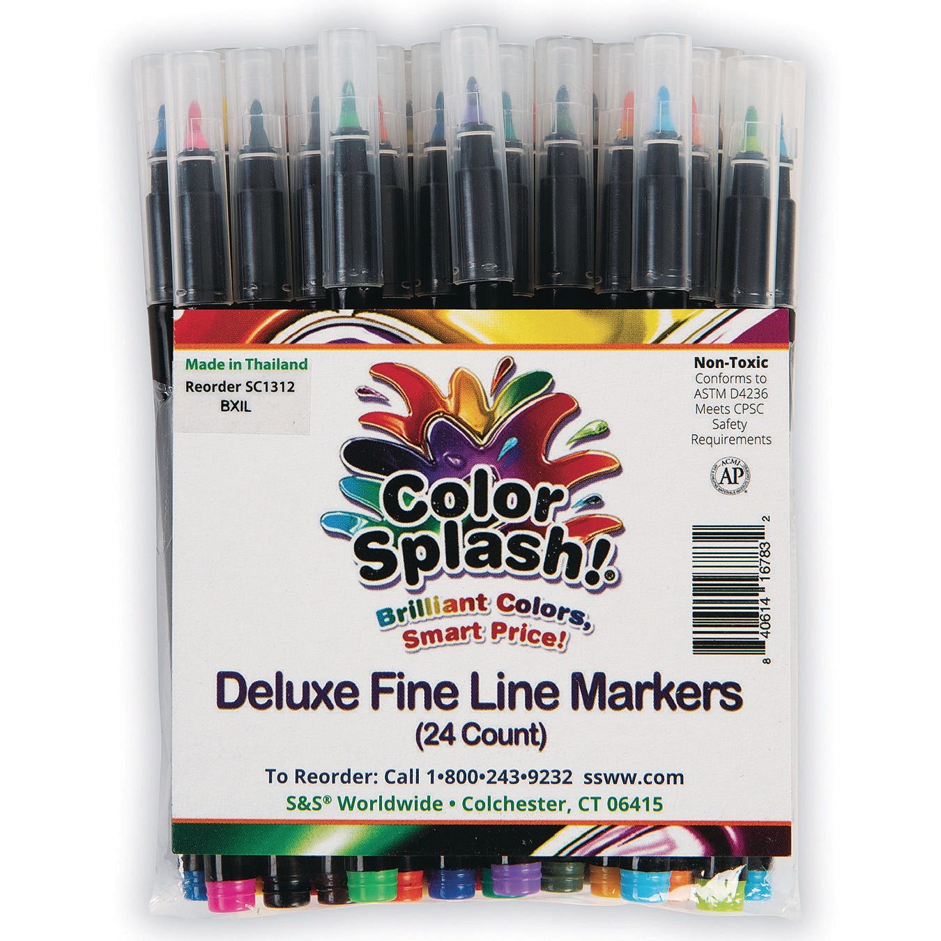 Buy Color Splash!@ Deluxe Fine Line Markers (Set of 24) at S&S Worldwide